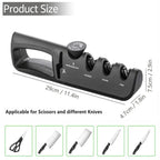 Knife Sharpener 4-in-1 Adjustable Angle Ceramic & Tungsten Slots