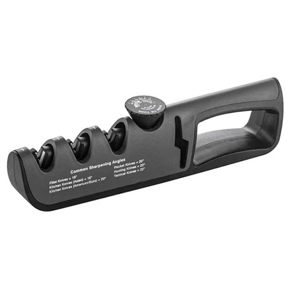 Knife Sharpener 4-in-1 Adjustable Angle Ceramic & Tungsten Slots