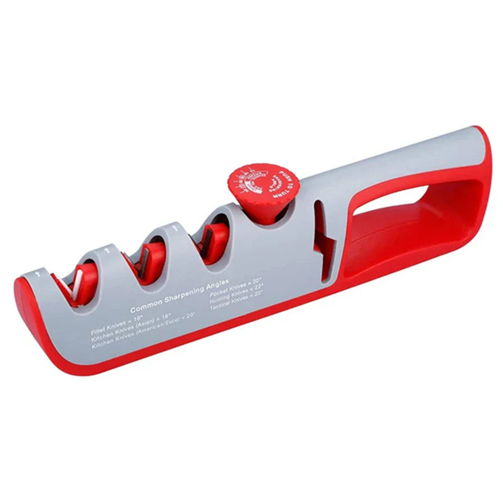 Knife Sharpener 4-in-1 Adjustable Angle Ceramic & Tungsten Slots