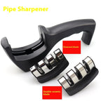 Knife Sharpener Ceramic & Diamond Stones Non-Slip Base