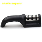 Knife Sharpener Ceramic & Diamond Stones Non-Slip Base