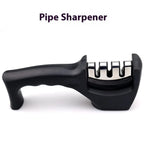 Knife Sharpener Ceramic & Diamond Stones Non-Slip Base