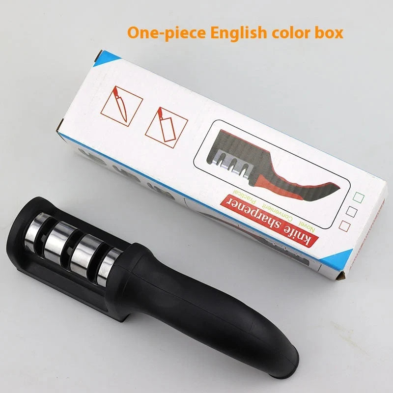 Knife Sharpener Ceramic & Diamond Stones Non-Slip Base