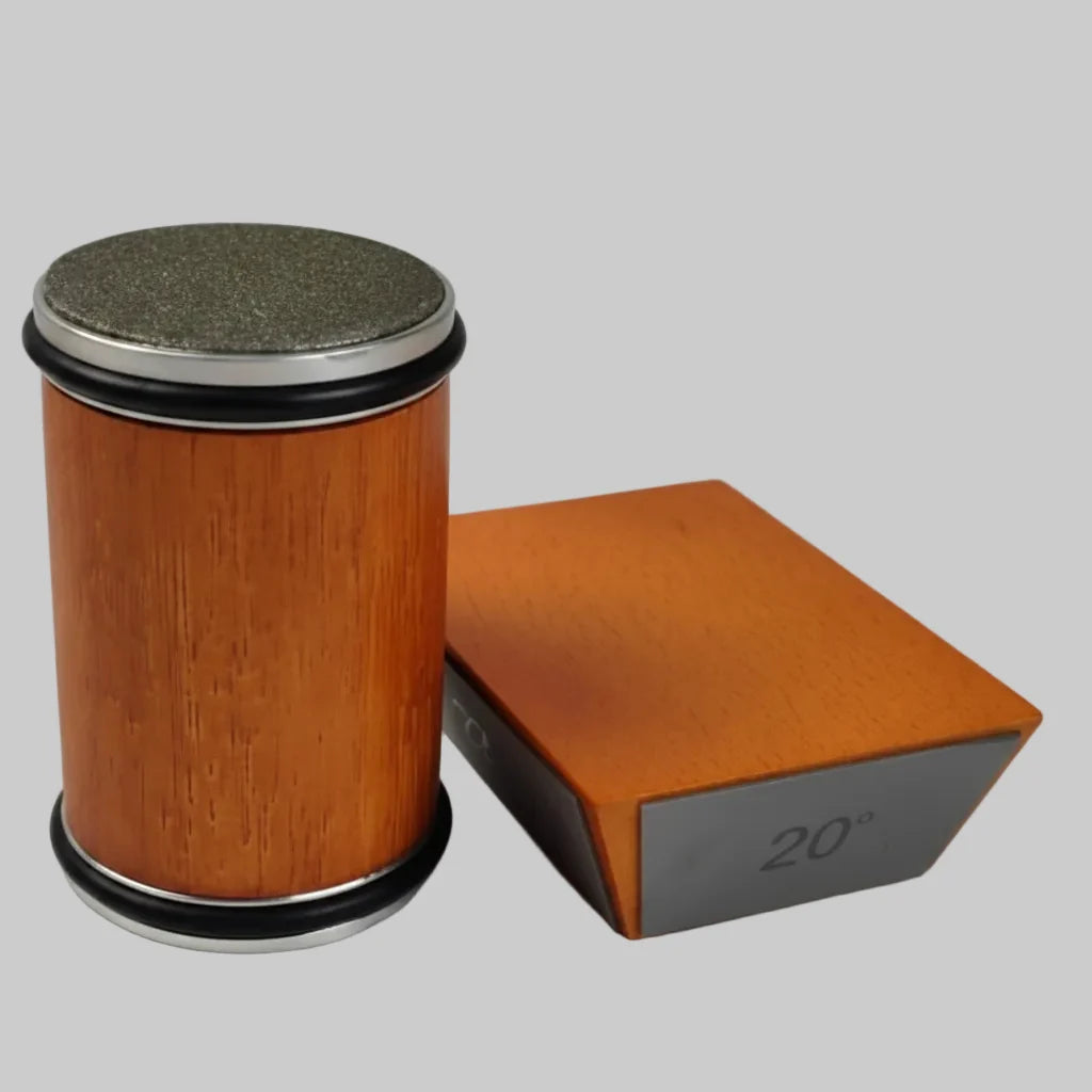 Knife Sharpener Diamond Grinding Wheel Wooden Base