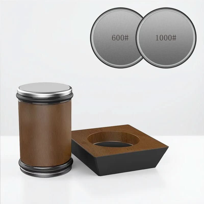Knife Sharpener Diamond Grinding Wheel Wooden Base