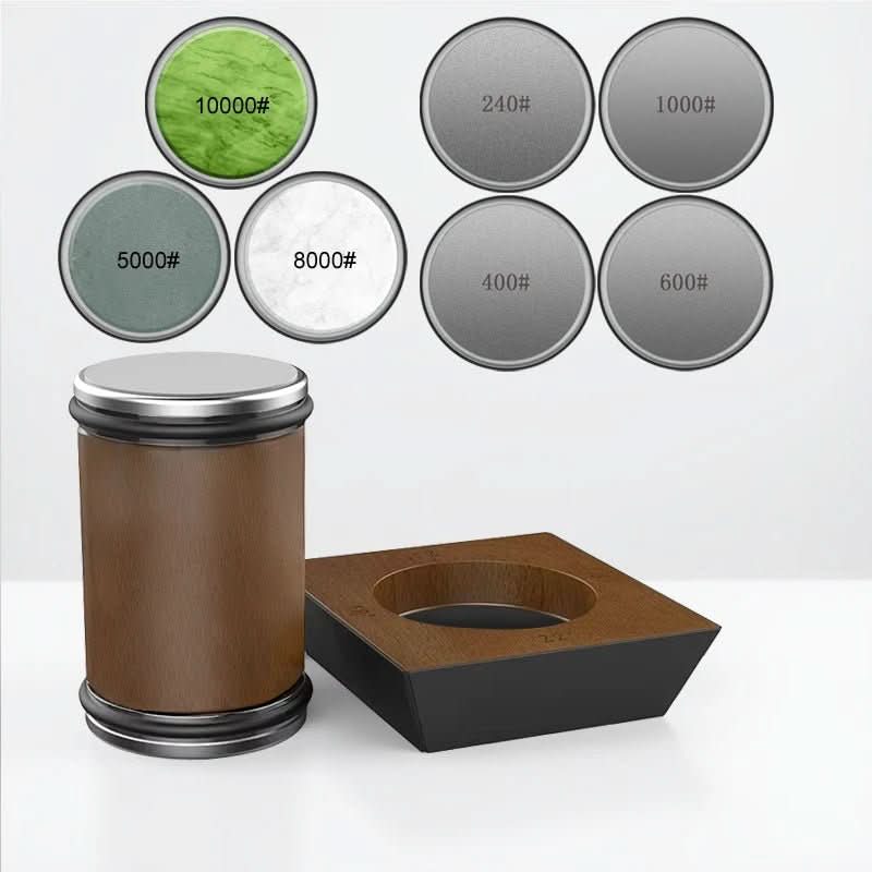 Knife Sharpener Diamond Grinding Wheel Wooden Base