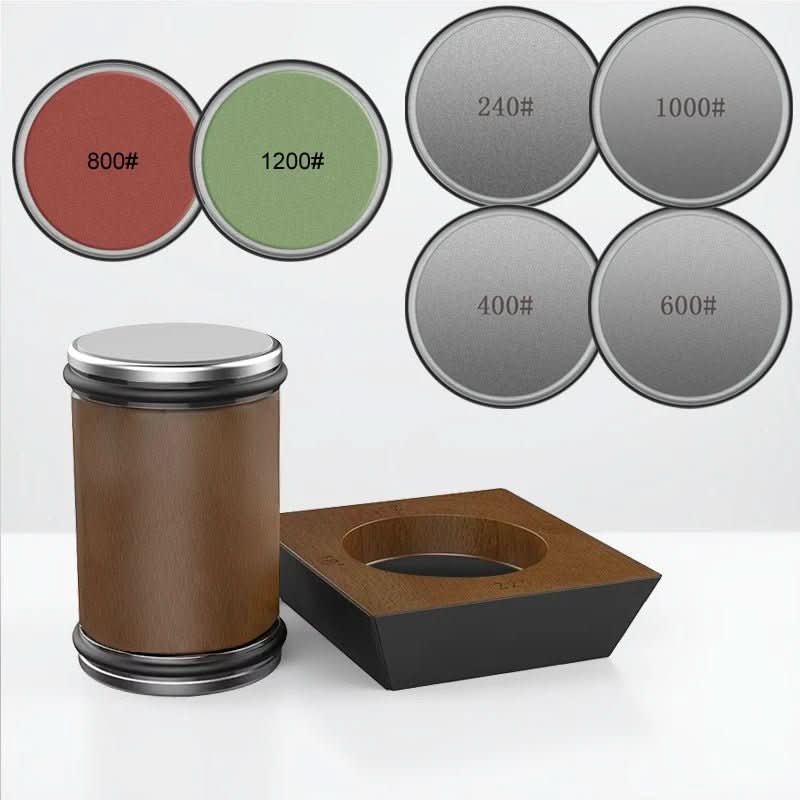 Knife Sharpener Diamond Grinding Wheel Wooden Base