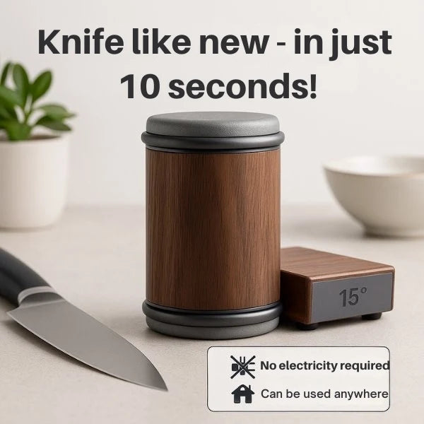 Knife Sharpener Roller System Non-Slip Base
