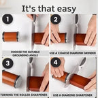 Knife Sharpener Roller System Non-Slip Base