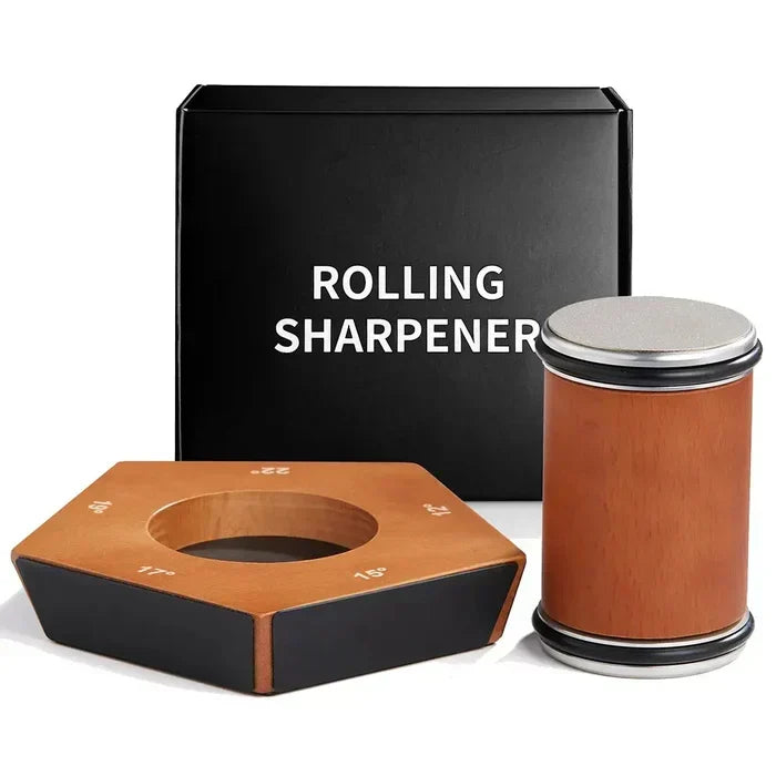 Knife Sharpener Rolling Diamond Stones & Magnetic Angle Guide