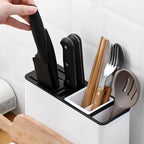 Knife & Utensil Organizer Two-Tier Divided Tray Space-Saving