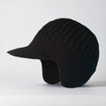 Knit Beanie Visor Brim & Ear Flaps Secure Fit