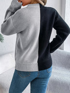 Knit Sweater Jack O Lantern Motif Midi Length
