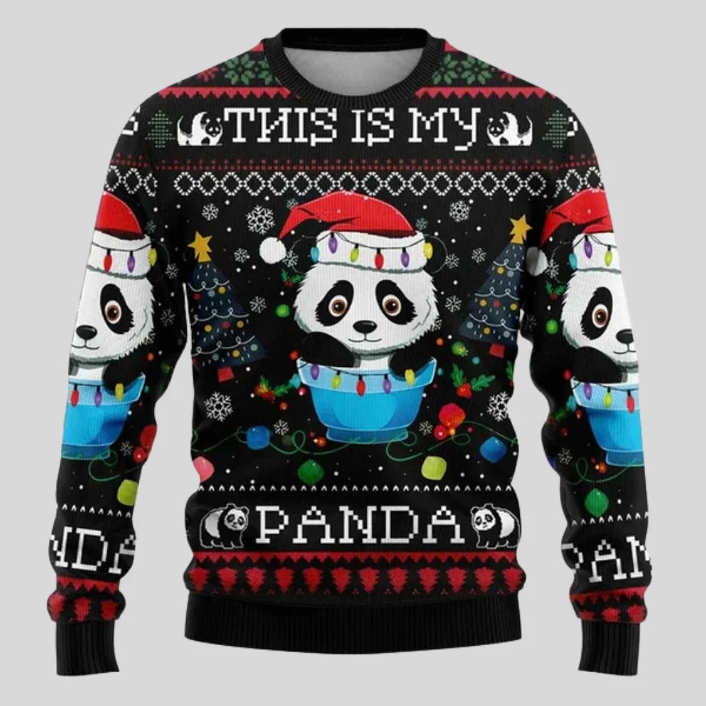 Knit Sweater Polar Bear Graphic Relaxed Fit