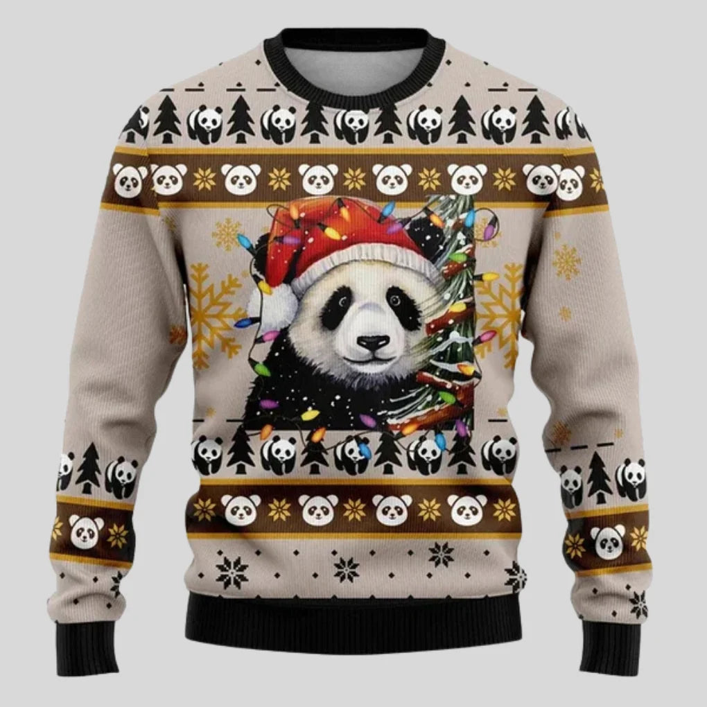 Knit Sweater Polar Bear Graphic Relaxed Fit