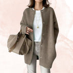 Knitted Cardigan Button-Front Soft Breathable Knit