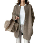 Knitted Cardigan Button-Front Soft Breathable Knit