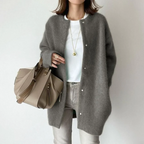 Knitted Cardigan Button-Front Soft Breathable Knit