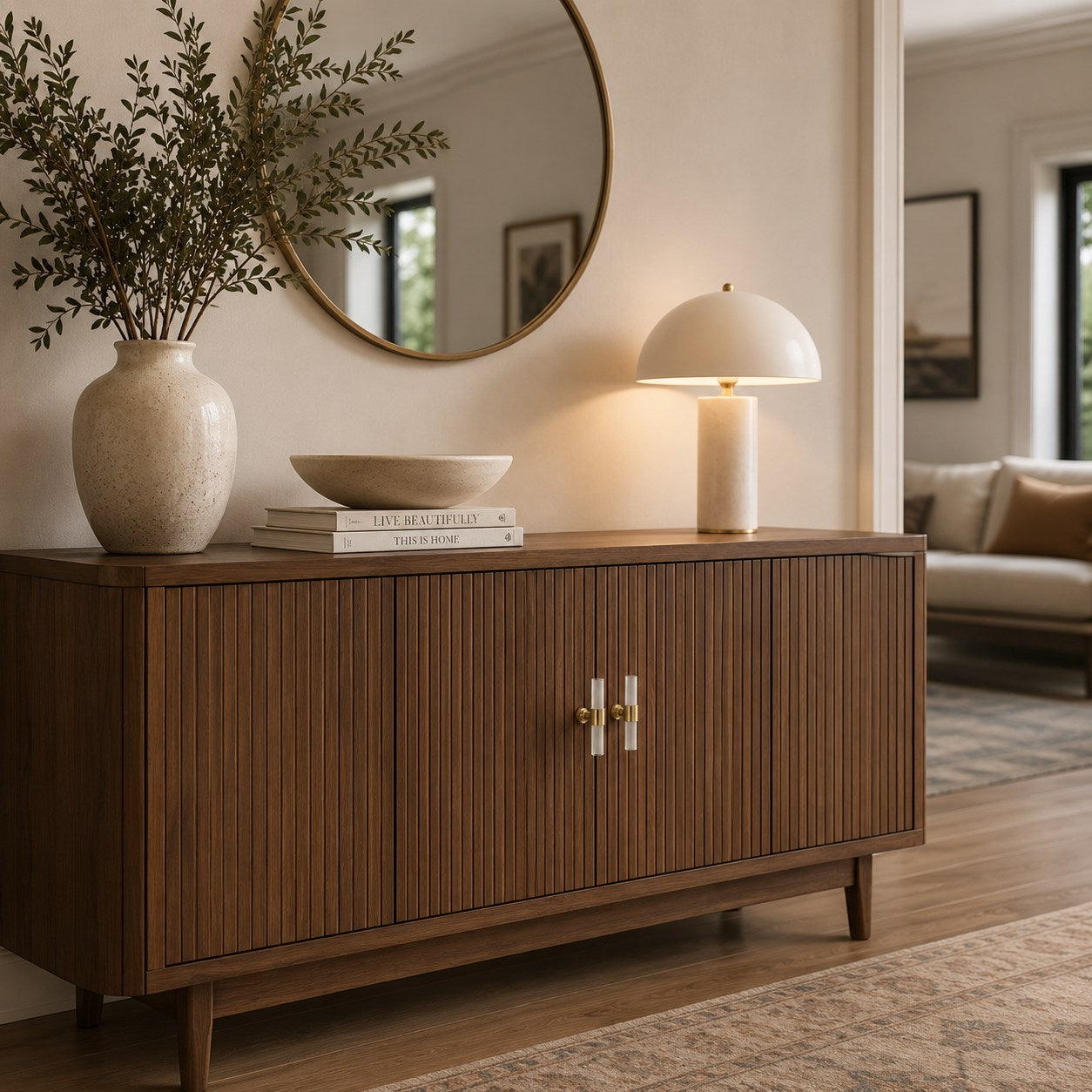 Knurled Brass Cabinet & Drawer Handle