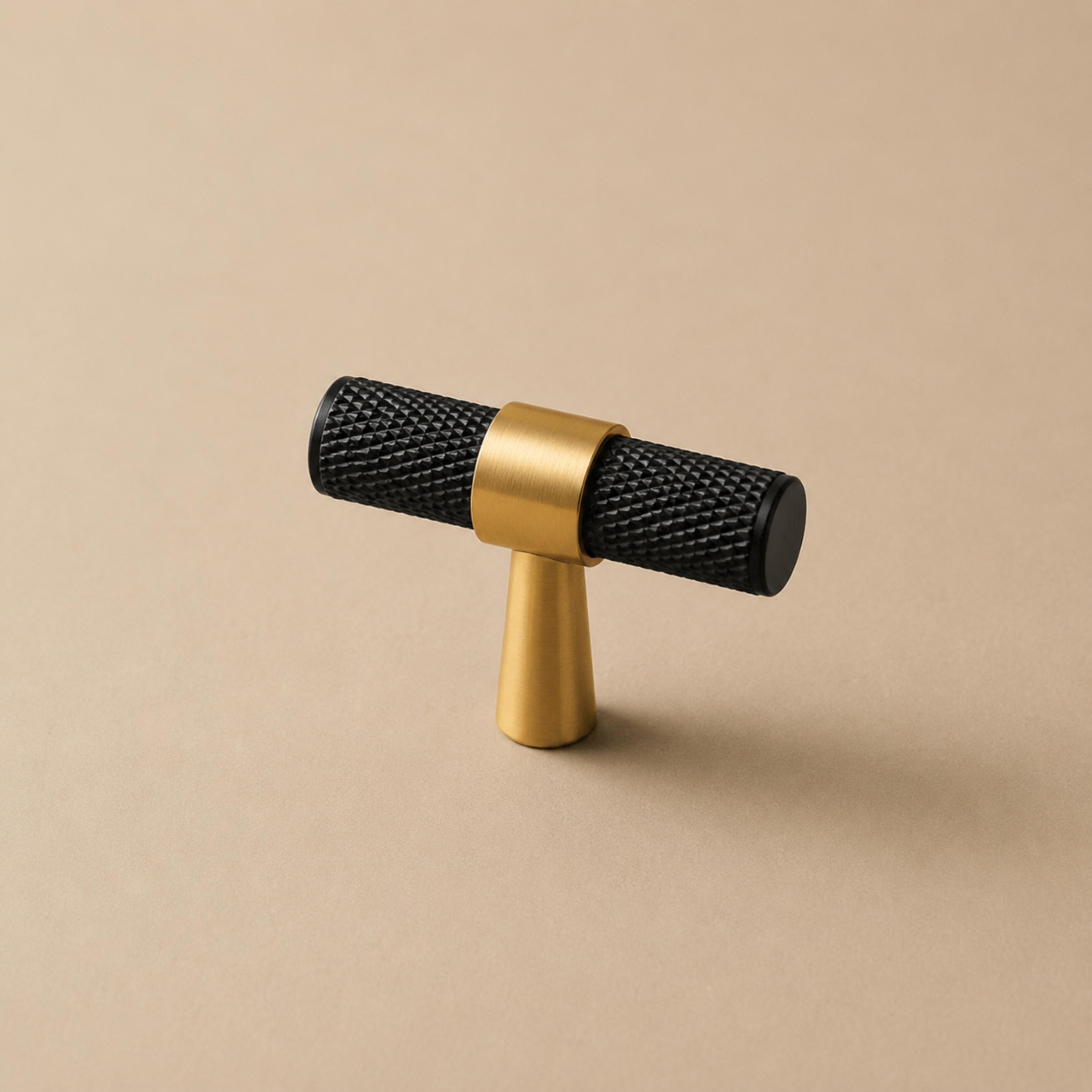 Knurled Brass Cabinet & Drawer Handle