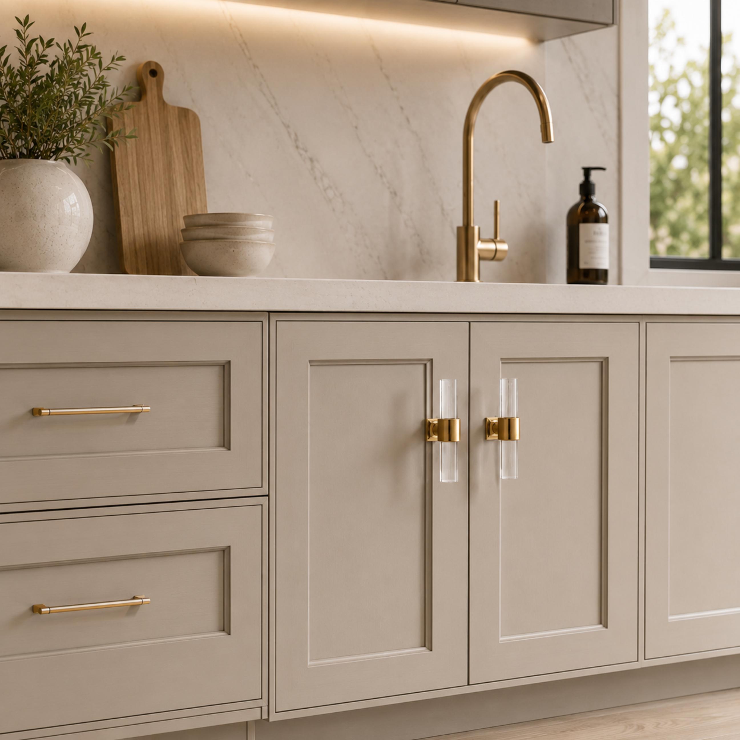 Knurled Brass Cabinet & Drawer Handle