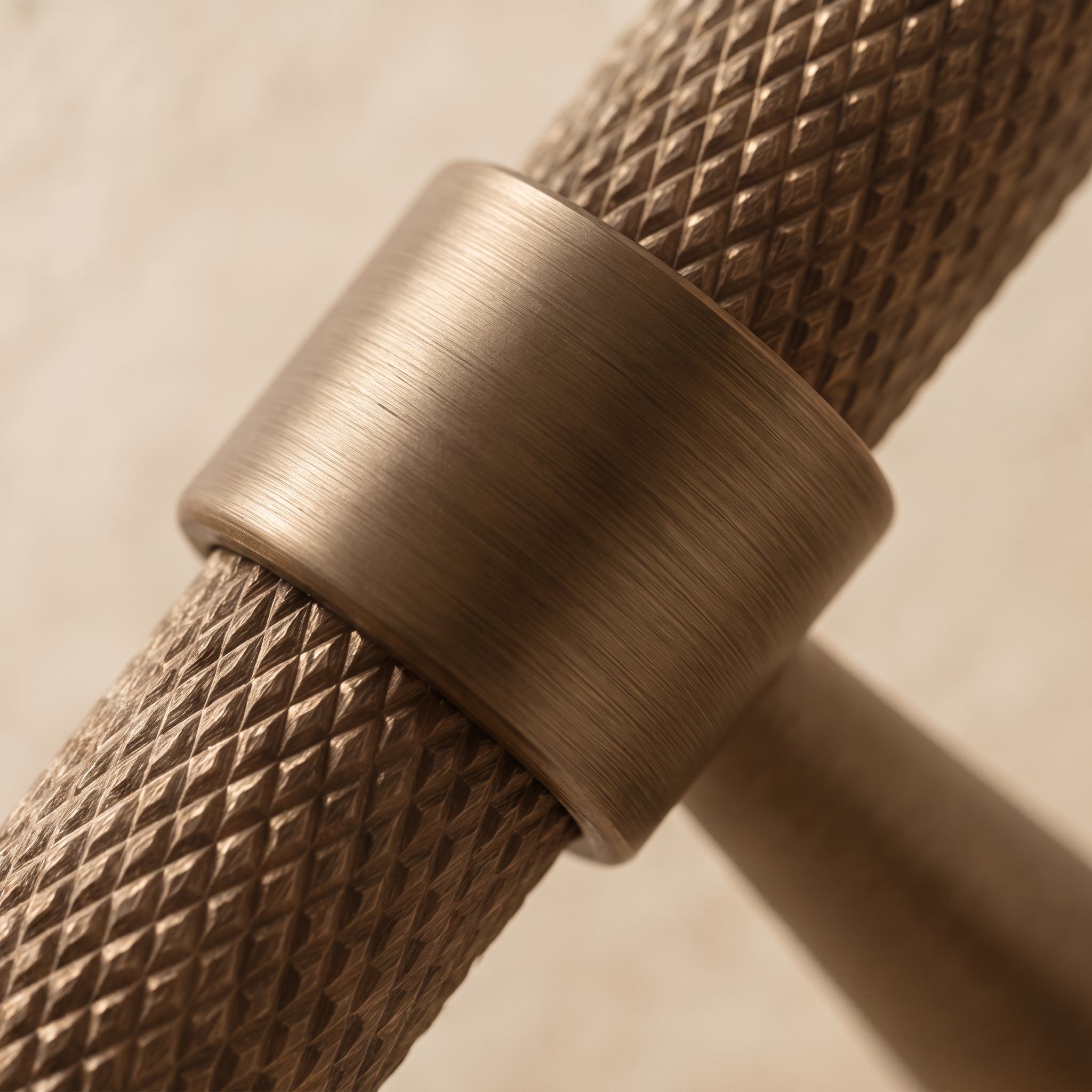 Knurled Brass Cabinet & Drawer Handle