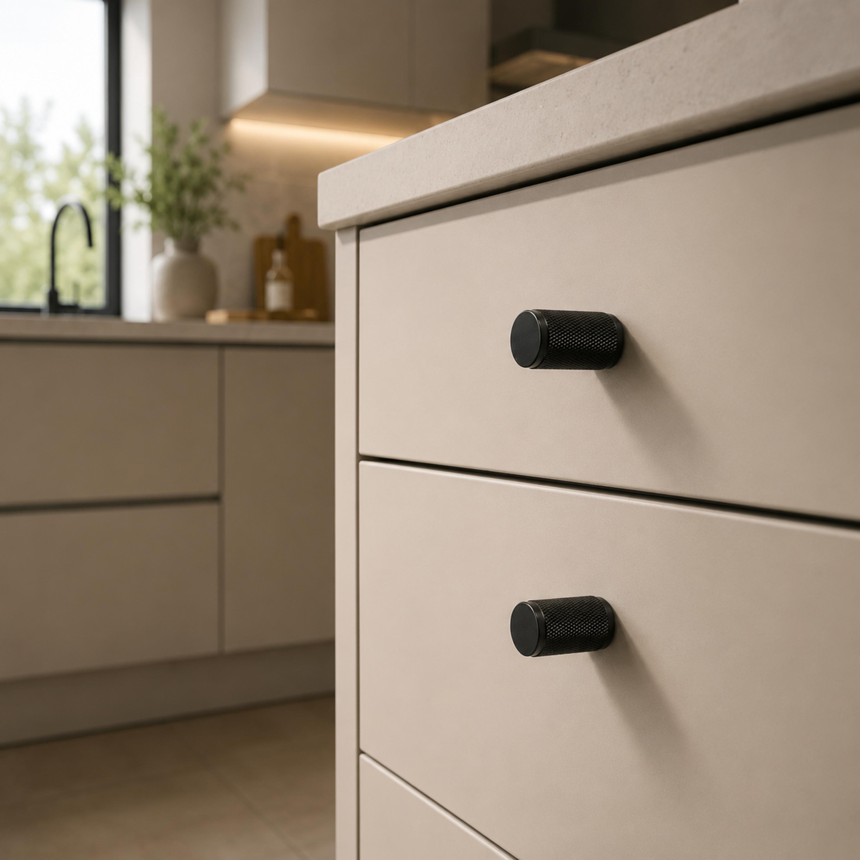 Knurled Brass Cabinet & Drawer Handle