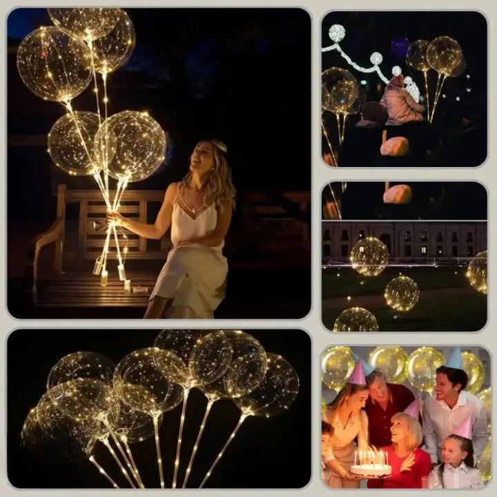 LED Balloon Lights Warm White Battery-Operated & Reusable