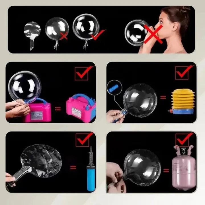 LED Balloon Lights Warm White Battery-Operated & Reusable