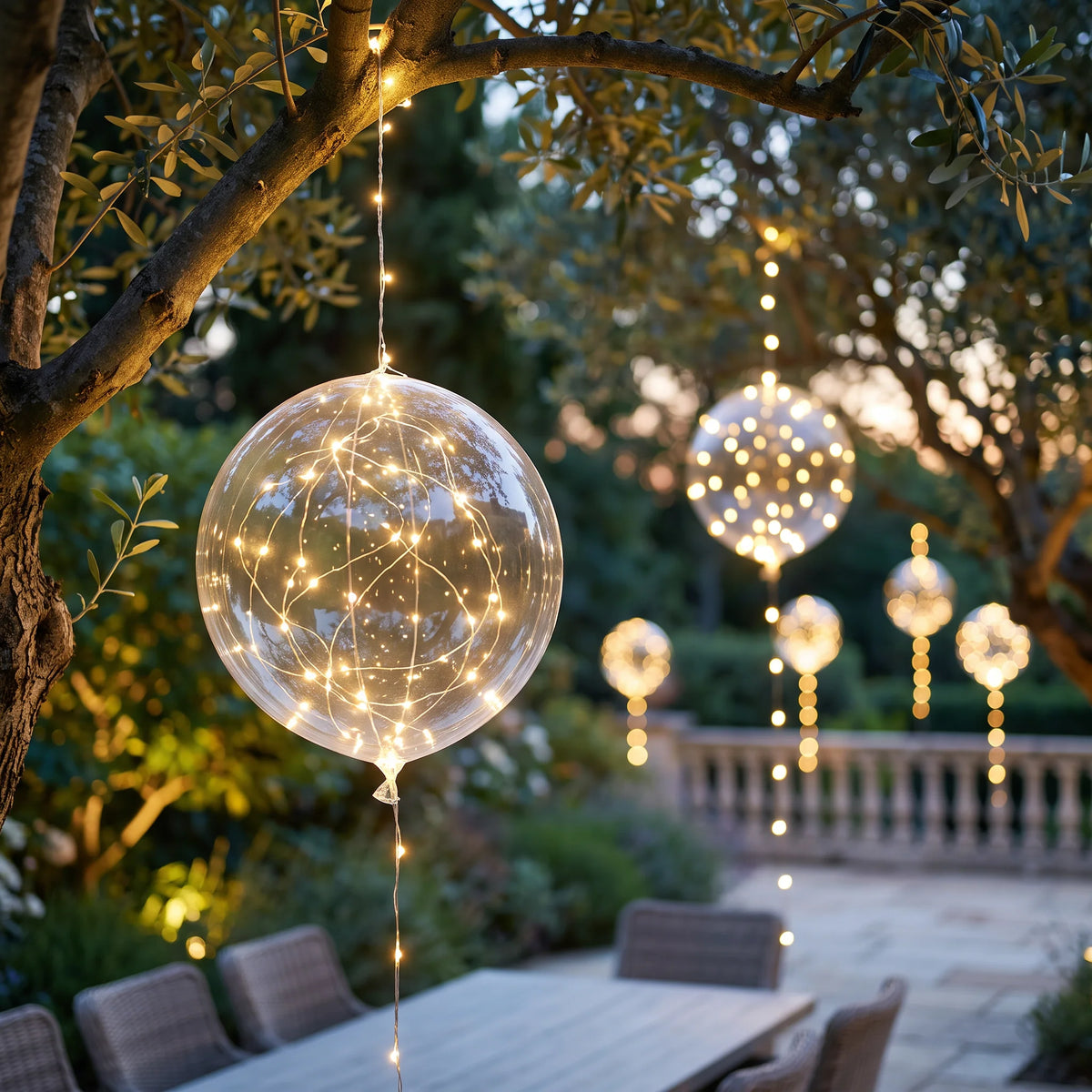 LED Balloons Battery-Powered Warm White Set of 10