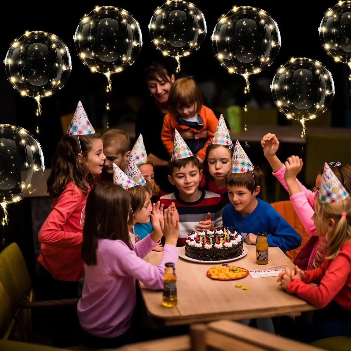 LED Balloons Battery-Powered Warm White Set of 10