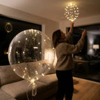 LED Balloons Transparent Warm White Battery Powered