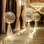 LED Balloons Transparent Warm White Battery Powered