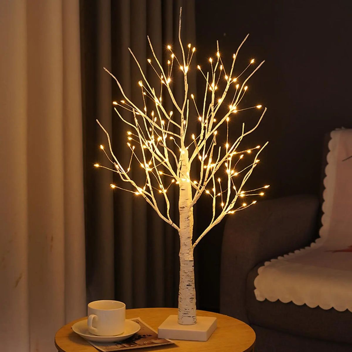LED Birch Tree Warm White USB & Battery Powered
