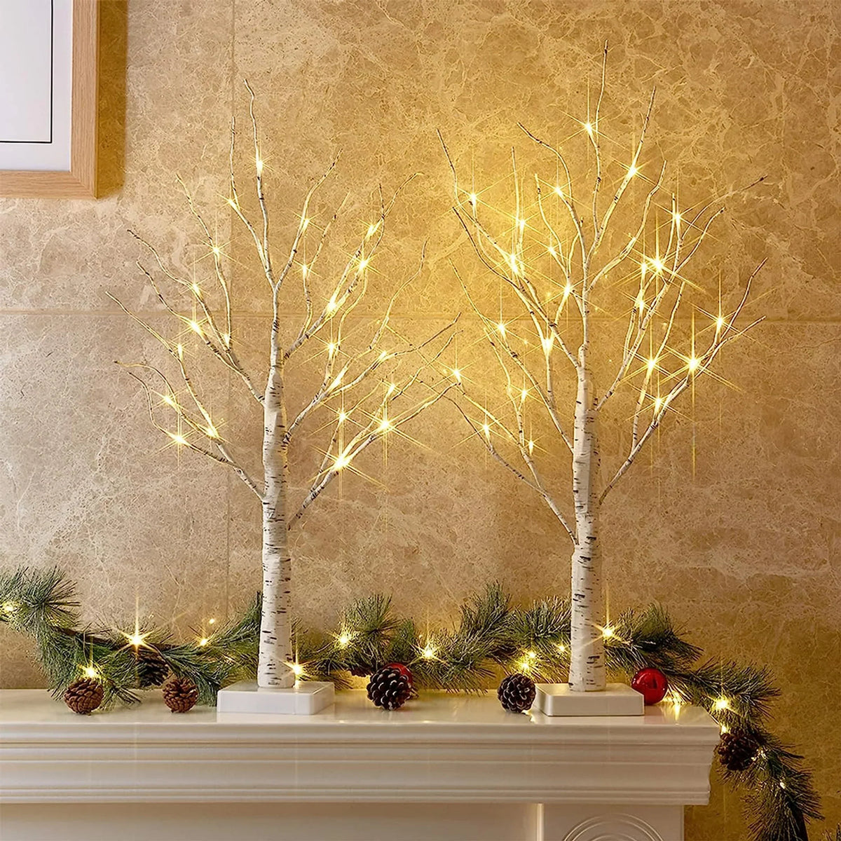 LED Birch Tree Warm White USB & Battery Powered