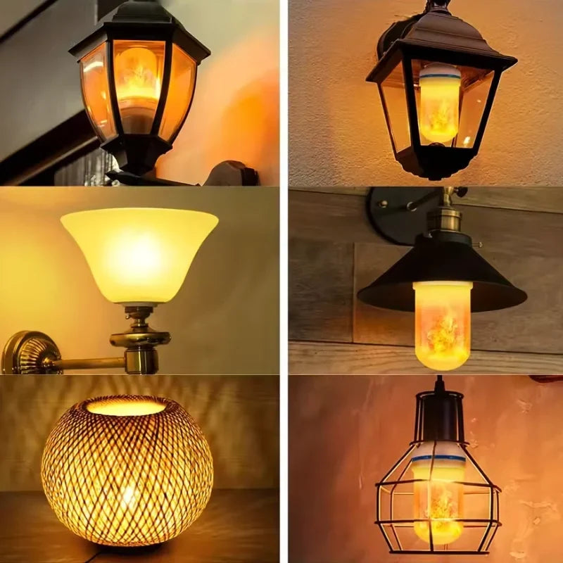 LED Bulb Flame-Effect 4 Modes E26/E27/B22 Compatible