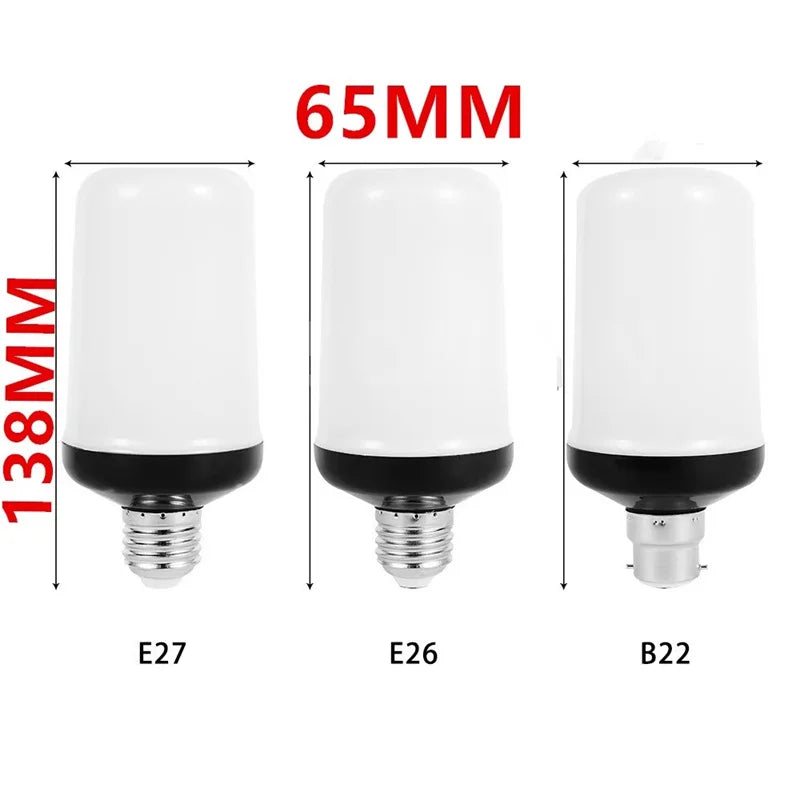 LED Bulb Flame Effect Energy-Efficient Multi-Base Compatible