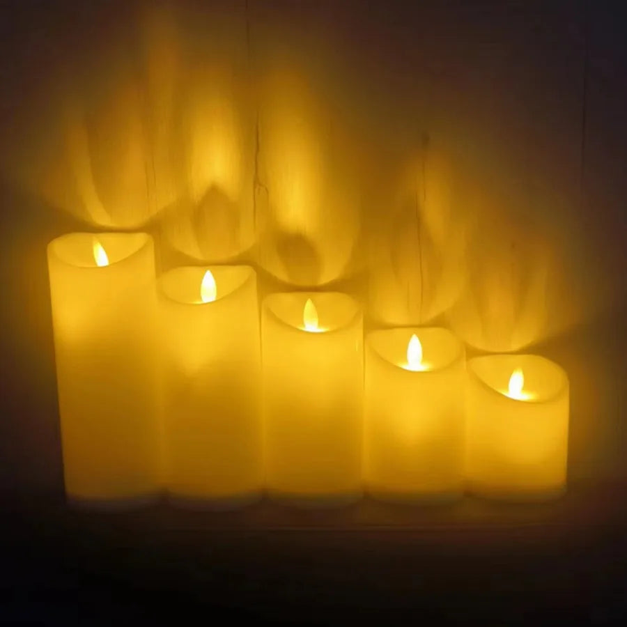 LED Candle Flameless Realistic Drip Flickering Battery-Powered