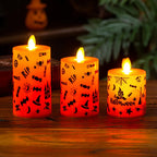 LED Candle Flameless Wax-Look Halloween Motif