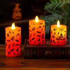 LED Candle Flameless Wax-Look Halloween Motif