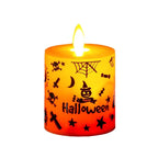 LED Candle Flameless Wax-Look Halloween Motif