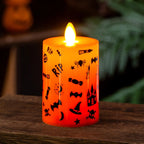 LED Candle Flameless Wax-Look Halloween Motif