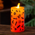 LED Candle Flameless Wax-Look Halloween Motif