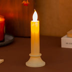 LED Candle Flickering Wax-Like Finish Flameless & Battery-Free
