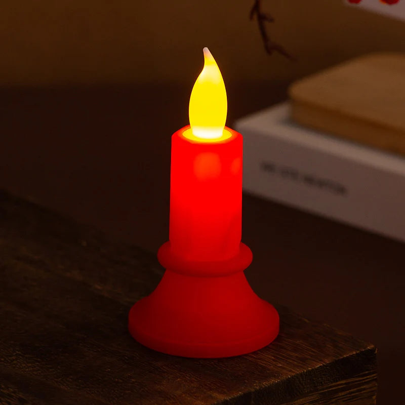 LED Candle Flickering Wax-Like Finish Flameless & Battery-Free