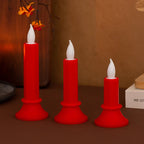 LED Candle Flickering Wax-Like Finish Flameless & Battery-Free
