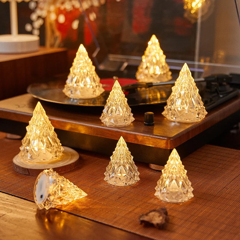 LED Candle Real Wax & Crystal Finish