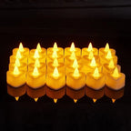 LED Candle Real Wax & Crystal Finish