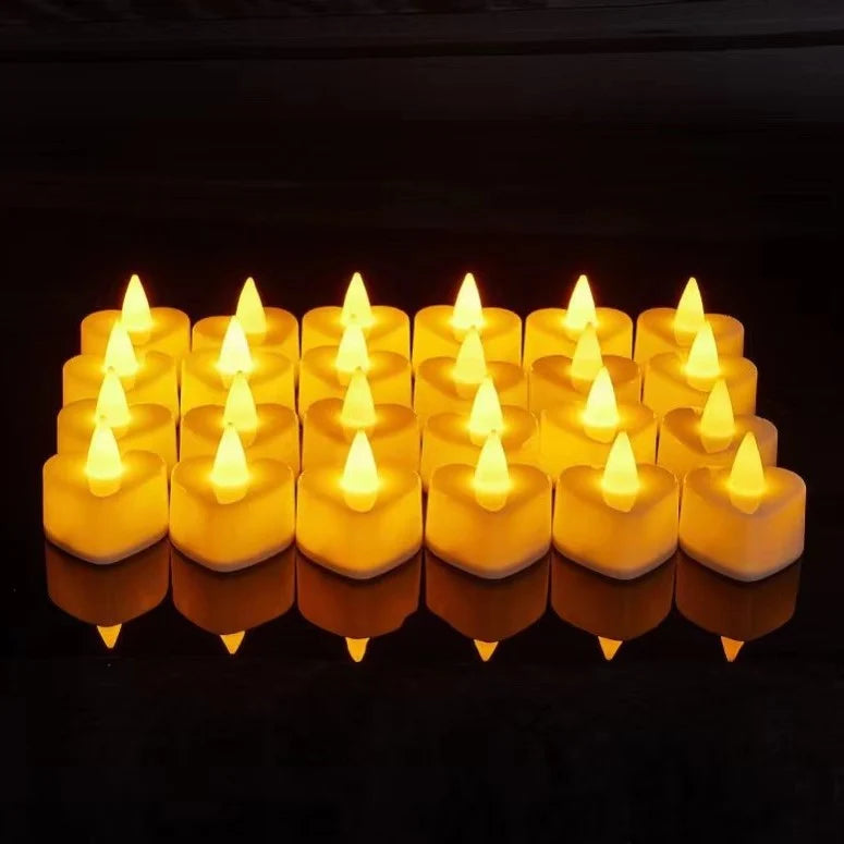 LED Candle Real Wax & Crystal Finish