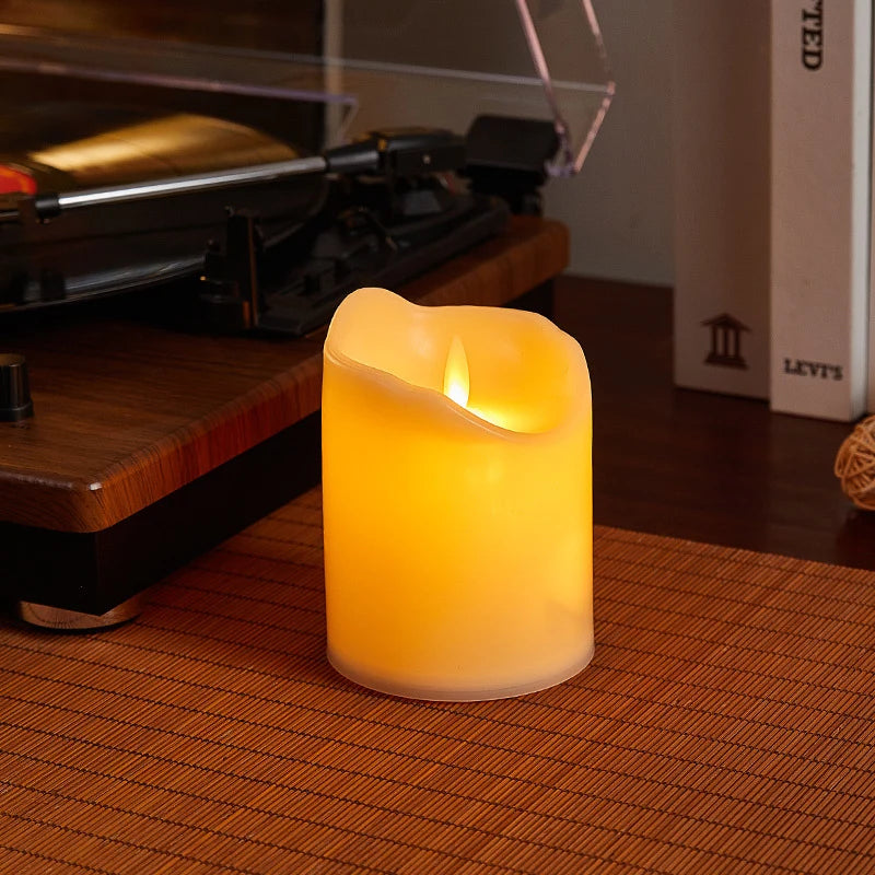 LED Candle Real Wax & Crystal Finish
